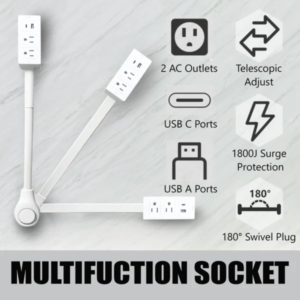 Montera Reach™ Adjustable Power Outlet Extender